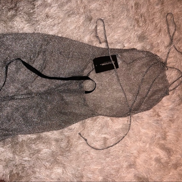 Sheer metallic mini cover up ❤️ - Picture 4 of 6